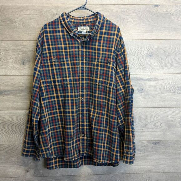 Duluth Trading Co Plaid Button Down Long Sleeve Men's Size 4X - Picture 1 of 7